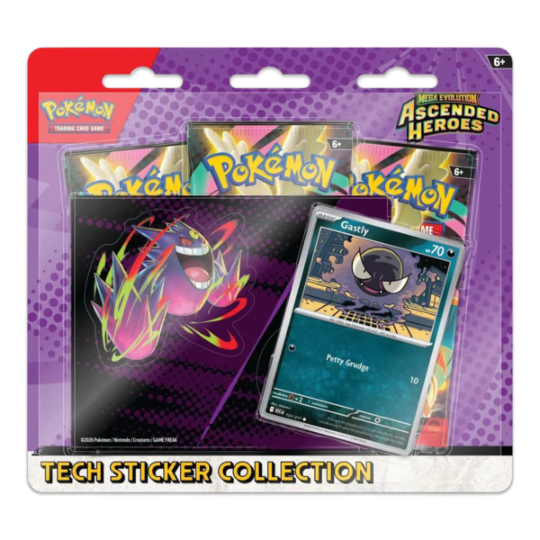 Pokemon - Mega Evolution: Ascended Heroes (Gastly) Tech Sticker Collection - Collect Roll