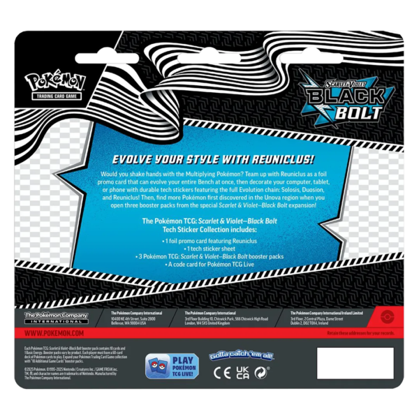 Black Bolt Tech Sticker Collection - Collect Roll