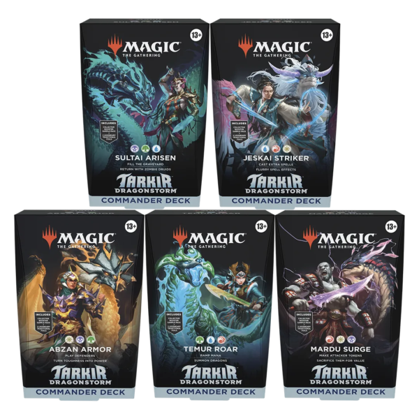 Magic: The Gathering - Tarkir: Dragonstorm Commander Deck Bundle [Set of 5] - Collect Roll
