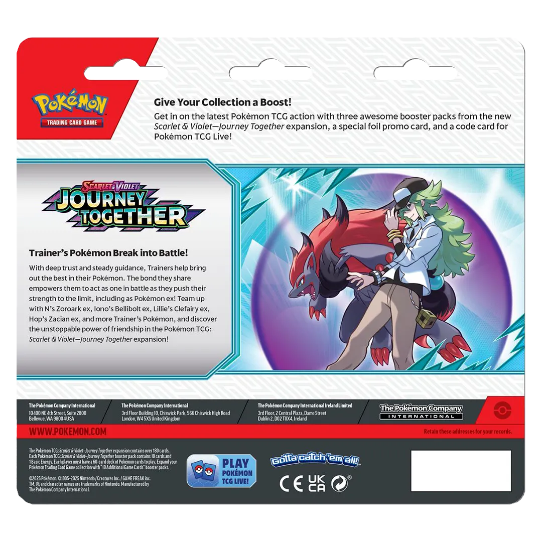 Scarlet & Violet: Journey Together - 3 Booster Blister [Scrafty] - Collect Roll