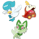 Paldea Pin Collection - Sprigatito, Fuecoco, Quaxly (Set of 3) - Collect Roll