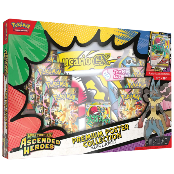 Pokémon - Mega Evolution: Ascended Heroes - Premium Poster Collection Mega Lucario & Mega Gardevoir [Set Of 2] - Collect Roll