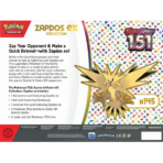 Scarlet and Violet 151 - Zapdos ex Collection - Collect Roll