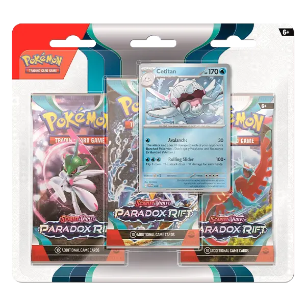 Scarlet & Violet: Paradox Rift - 3 Pack Blister [Cetitan] - Collect Roll
