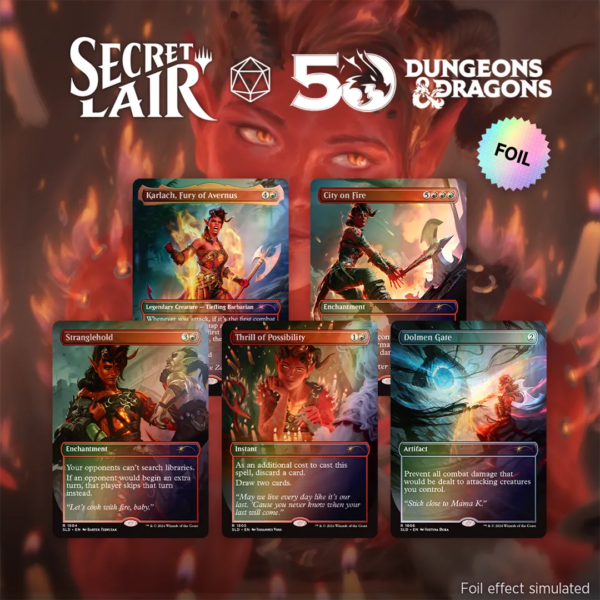 Secret Lair Drop: Dungeons & Dragons - Karlach's Rage [Rainbow Foil Edition] - Collect Roll
