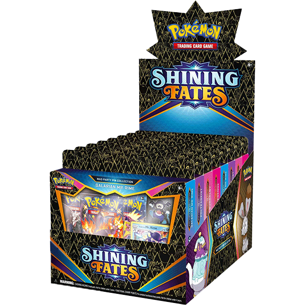 Shining Fates - Mad Party Pin Collection Display (8 Boxes) - Collect Roll
