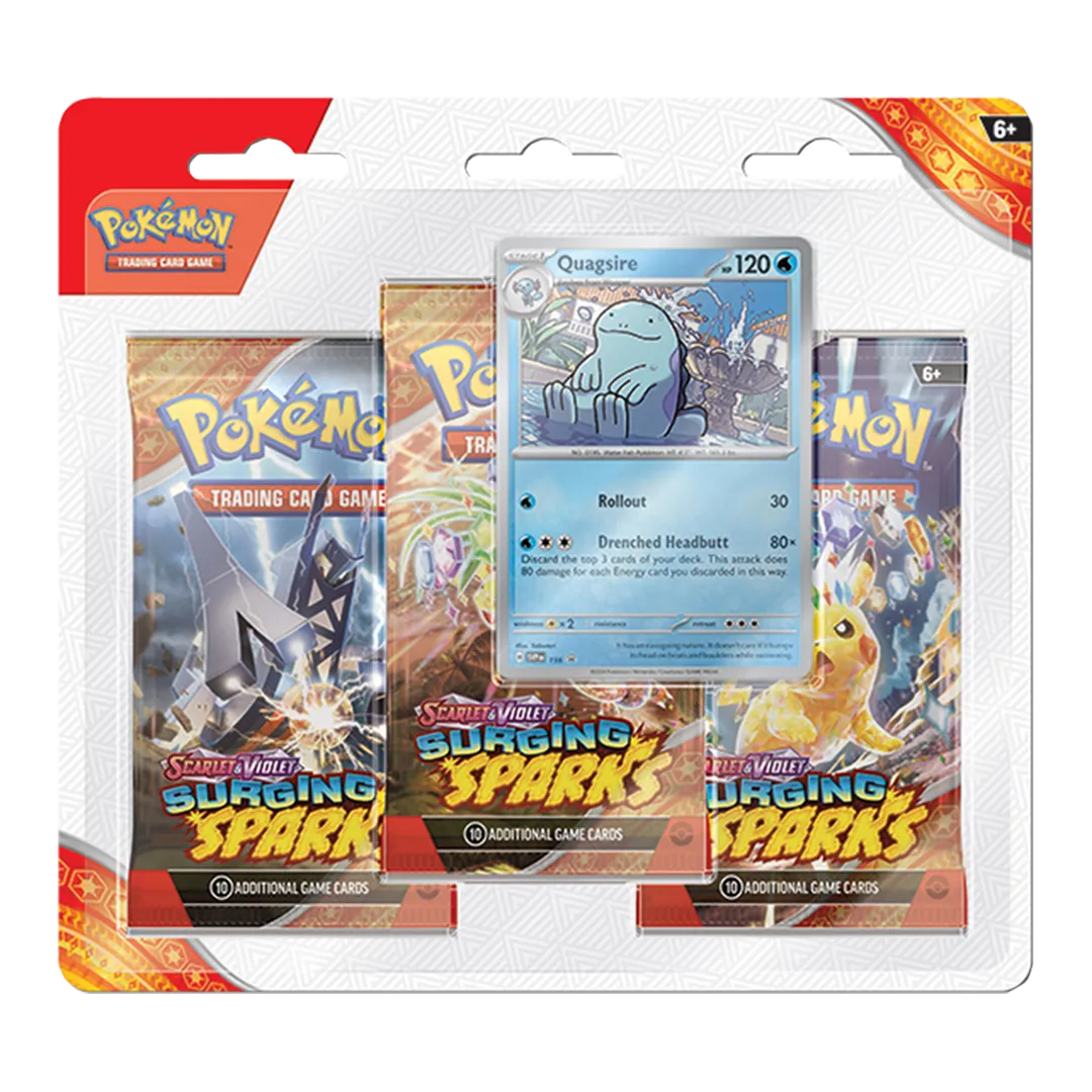 Scarlet & Violet: Surging Sparks - 3 Booster Blister [Quagsire] - Collect Roll