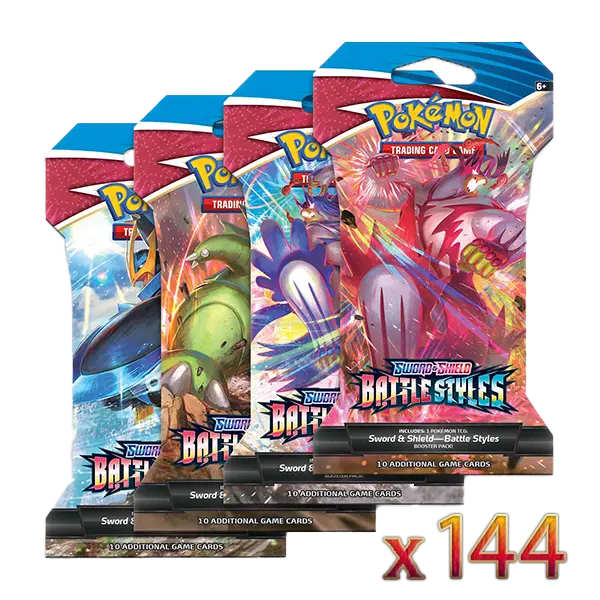 Sword_ShieldBattleStylesSleevedPacksx144 Sword & Shield: Battle Styles - Sleeved Booster Case (144 Boosters) - Collect Roll